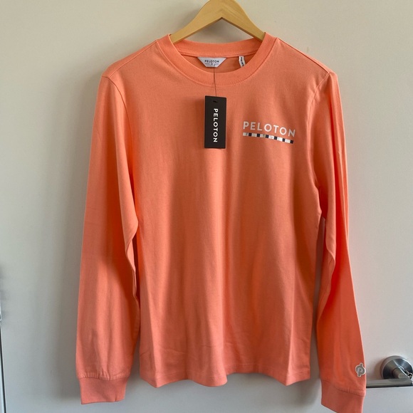 NWT Peloton Pink/Orange Classic Long Sleeve Top Size S - Picture 1 of 8